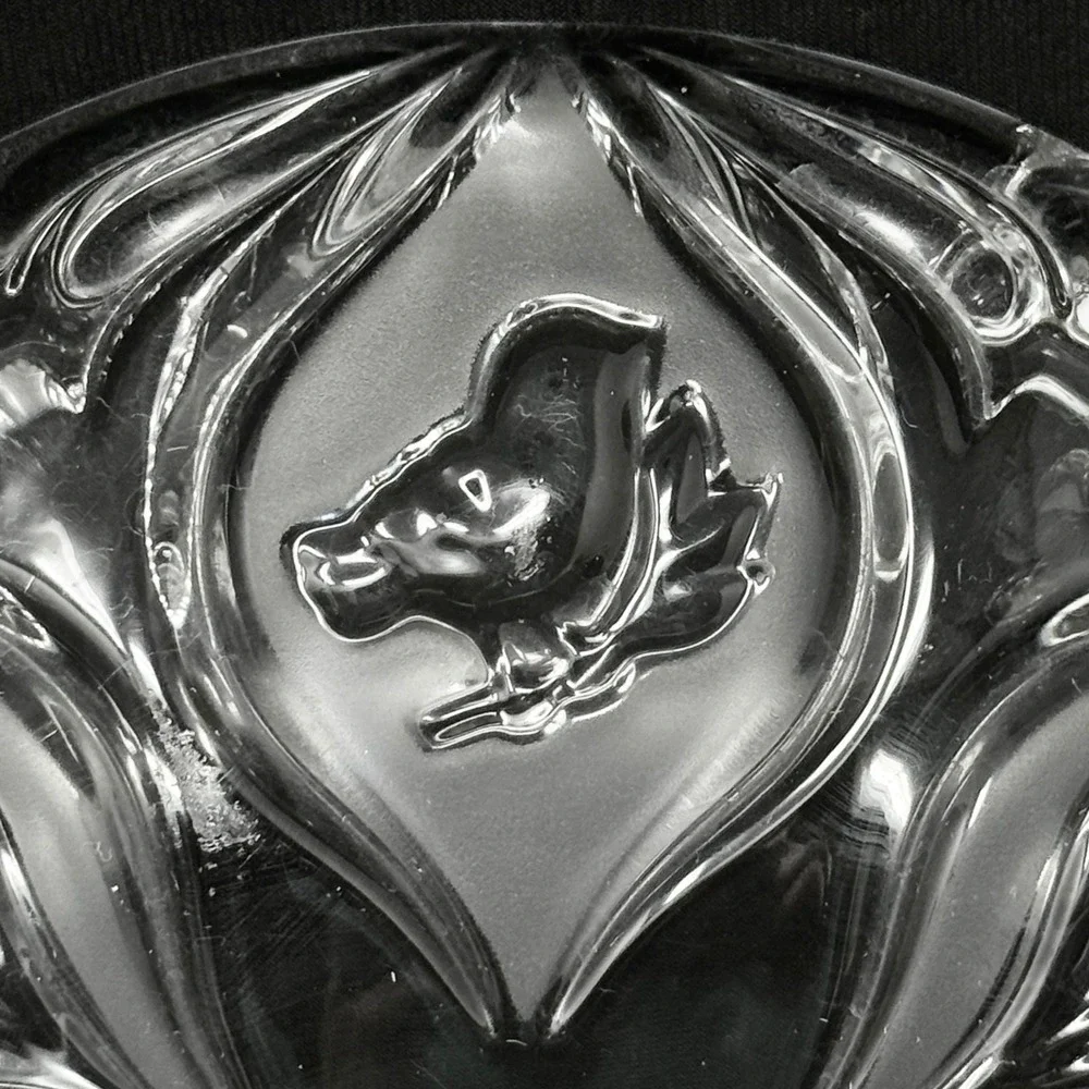 Studio Nova Crystal Ashtray Key Catcher Bowl Bird Daisy Floral Heavy Thick‎ 7